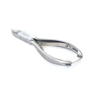 Nageltang gebogen bek met kruisveer 14 cm rvs