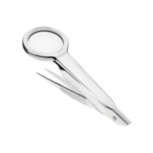 Loep-pincet 10 cm rvs lengte pincet 8cm