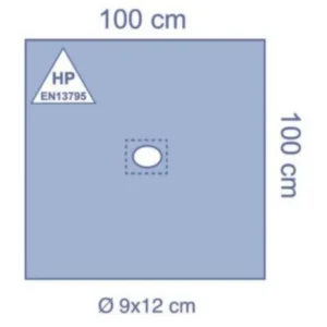 Gatlaken Medline 100 x 100 cm 9 x 12 cm gat  ovaal