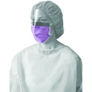 Chirurgisch mondmasker type IIR oorlussen paars shield