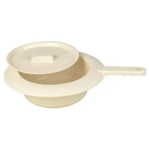 Bedpan wit met deksel kunststof