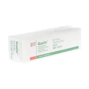 L&R Gazin gaaskompres 5 x 5 cm 12 laags