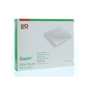 L&R Gazin gaaskompressen 7,5 x 7 5cm