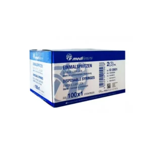 Injectiespuit 2/3 ml 3 delig Luer Lock Mediware