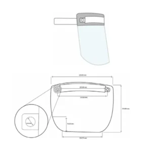 Face protection shield Blayco per stuk verpakt