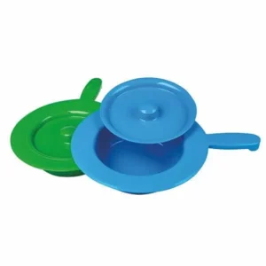 Bedpan groen met deksel kunststof