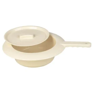 Bedpan blauw met deksel kunststof