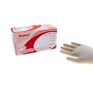 Romed handschoen M Latex poedervrij