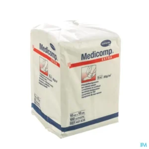 Gaaskompres Medicomp 10 x 10 cm  6 laags