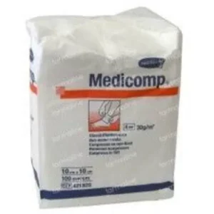 Hartmann Medicomp gaaskompres 10 x 10 cm 4 laags