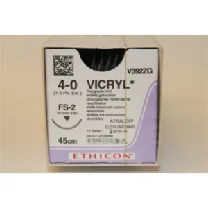 Vicryl hechtdraad 4-0 violet FS-S naald 45 cm