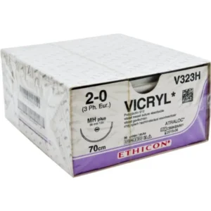 Vicryl Plus hechtdraad 2-0 70 cm violet MH Plus naald