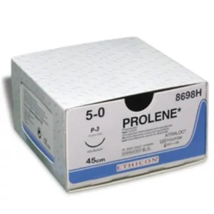 Prolene hechtdraad 5-0 45 cm blauw P-3 Prime naald