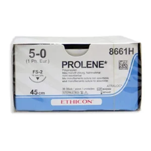 Prolene hechtdraad 5-0 45 cm blauw FS-2 naald