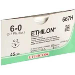 Ethilon hechtdraad 6-0 C-2 naald 45cm