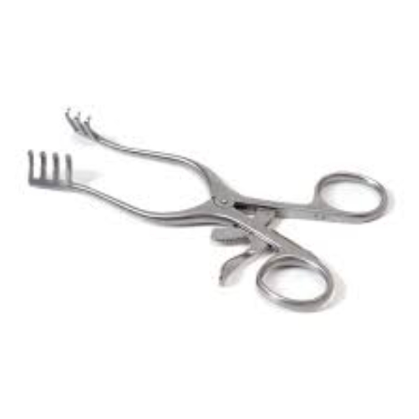 weitlaner wondspreider 2 x 3 tanden stomp 13 cm rvs linkshandig