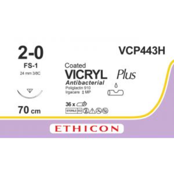 vicryl plus hechtdraad 2 0 70cm fs 1 naald