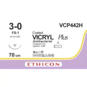 vicryl plus hechtdraad 3 0 70cm fs 1 naald