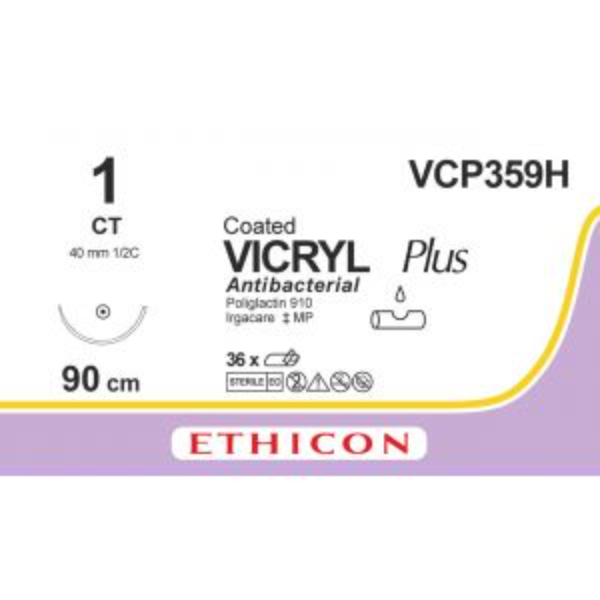 vicryl plus hechtdraad 1 0 90cm ct violet