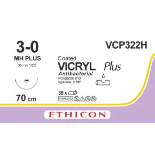 vicryl plus 3 0 70cm violet mh plus