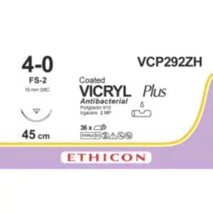 vicryl plus 4 0 45 cm ongekleurd fs 2 36 stuks steriel