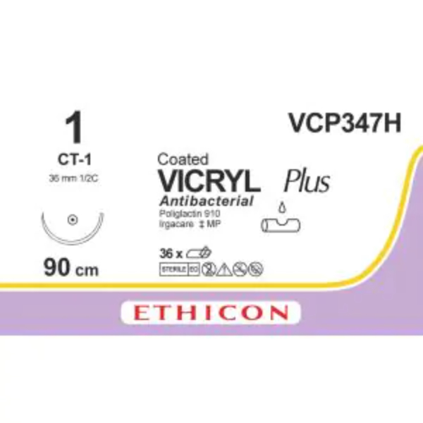 vicryl plus 1 90cm violet ct 1
