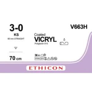 vicryl hechtdraad 4 0 3x45cm non needled violet