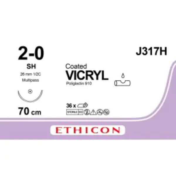vicryl 2 0 70cm violet sh 2