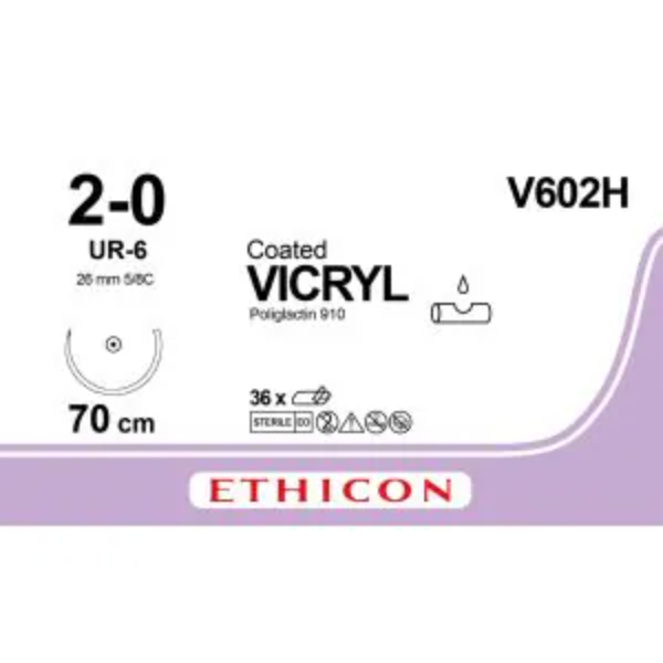 vicryl 2 0 70cm violet ur 6