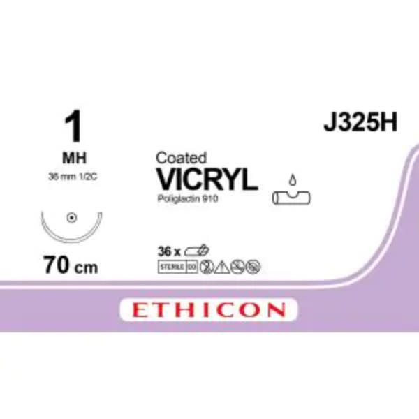 vicryl 1 70cm violet mh