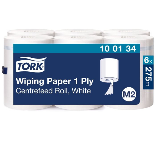 tork wiping centerfeed poetspapier advanced 1 laags wit m2 275mtr245cm