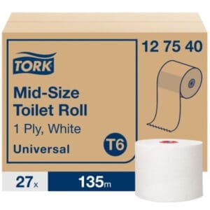tork mid size toiletpapier universal 1 laags wit t6 135mtr99cm