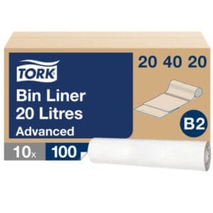 tork afvalzak 20 liter wit b2 58x30x23cm