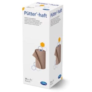 putter haftcohesieve zwachtel met korte rek 20 cm x 7 meter