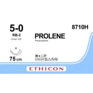 prolene hechtdraad 5 0 75cm rb 2