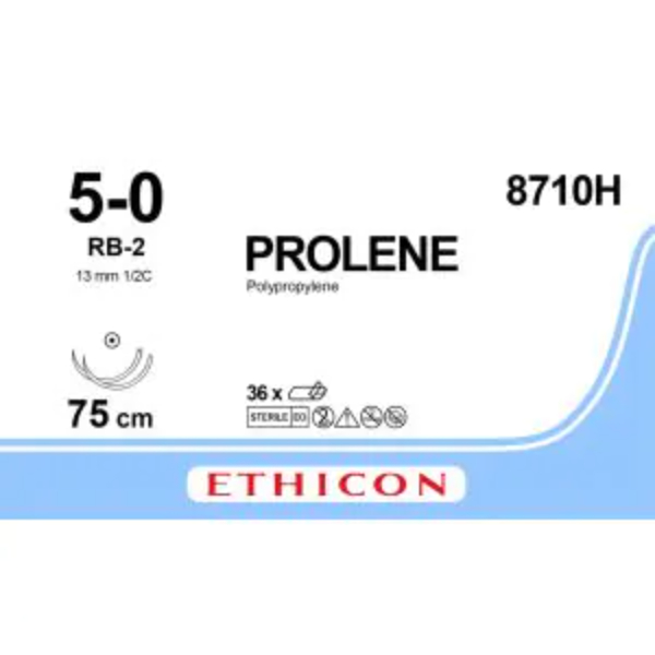 prolene hechtdraad 5 0 75cm rb 2