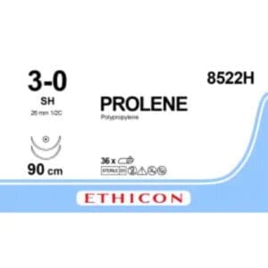 prolene 3 0 90 cm blauw 2x sh
