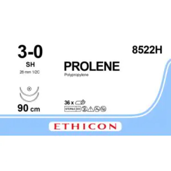 prolene 3 0 90 cm blauw 2x sh
