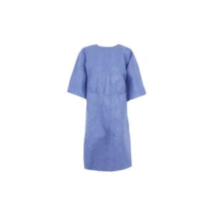 patientenhes korte mouwen blauw sms large