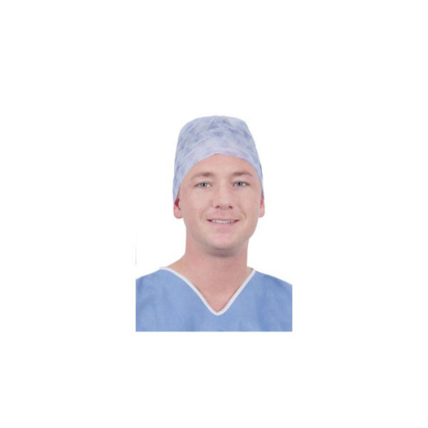 operatiemuts met linten blauw