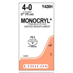 monocryl 4 0 70cm ongekleurd ps 2 mp