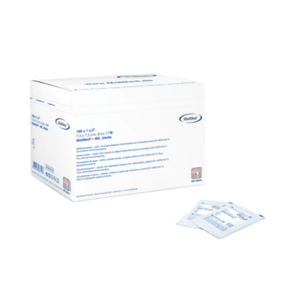 maimed hydrofiel gaaskompressen 75x75cm 12 laags steriel per 2 stuks