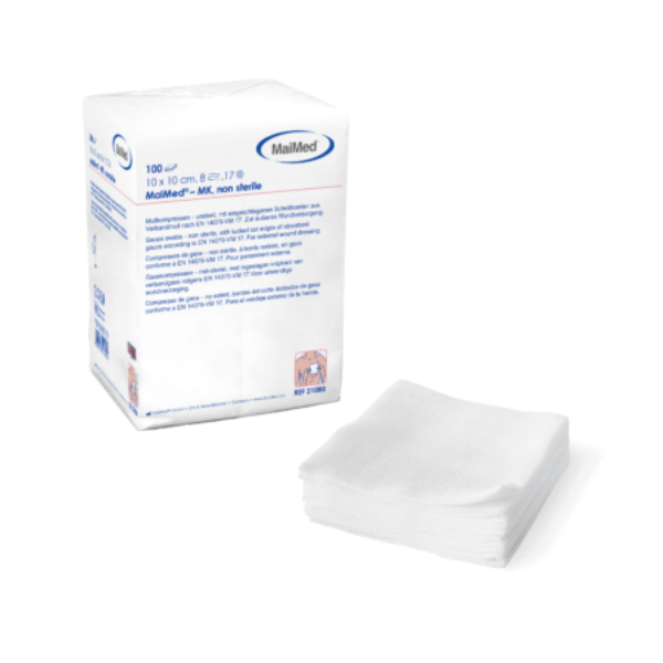 maimed hydrofiel gaaskompressen 10x10 cm 16 laags