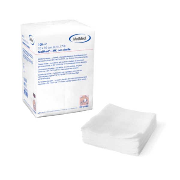 maimed hydrofiel gaaskompressen 5x5cm 12 laags