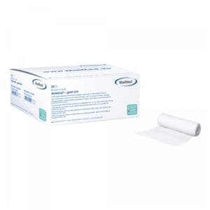 maielast glatt lux elastich fixatiewindsel 10cm x 4 m in cellofaan