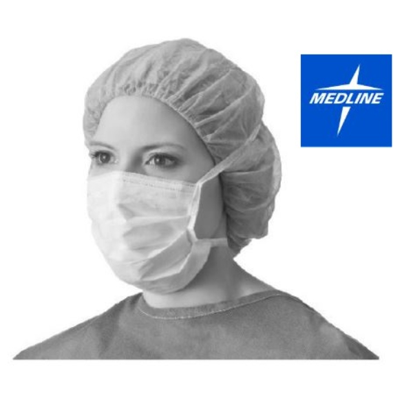 chirigisch masker met linten wit hypoallergeen