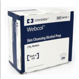 webcol prep alcoholdoekjes ipa 70 65x30mm 1x gevouwen