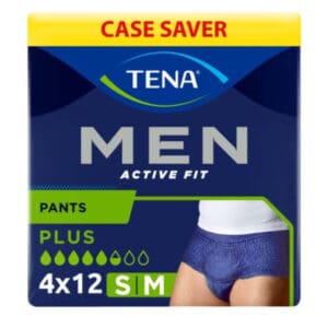 tena men active fit pants plus small medium
