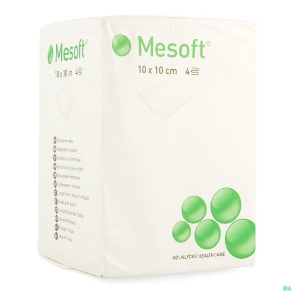 mesoft nonwoven kompres 4l10x10 cm niet steriel