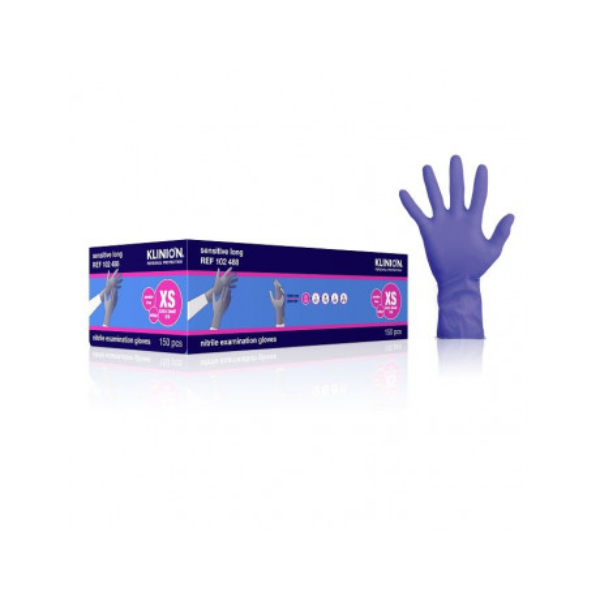 klinionpersonal protection sensitive nitril handschoen lang manchet xs